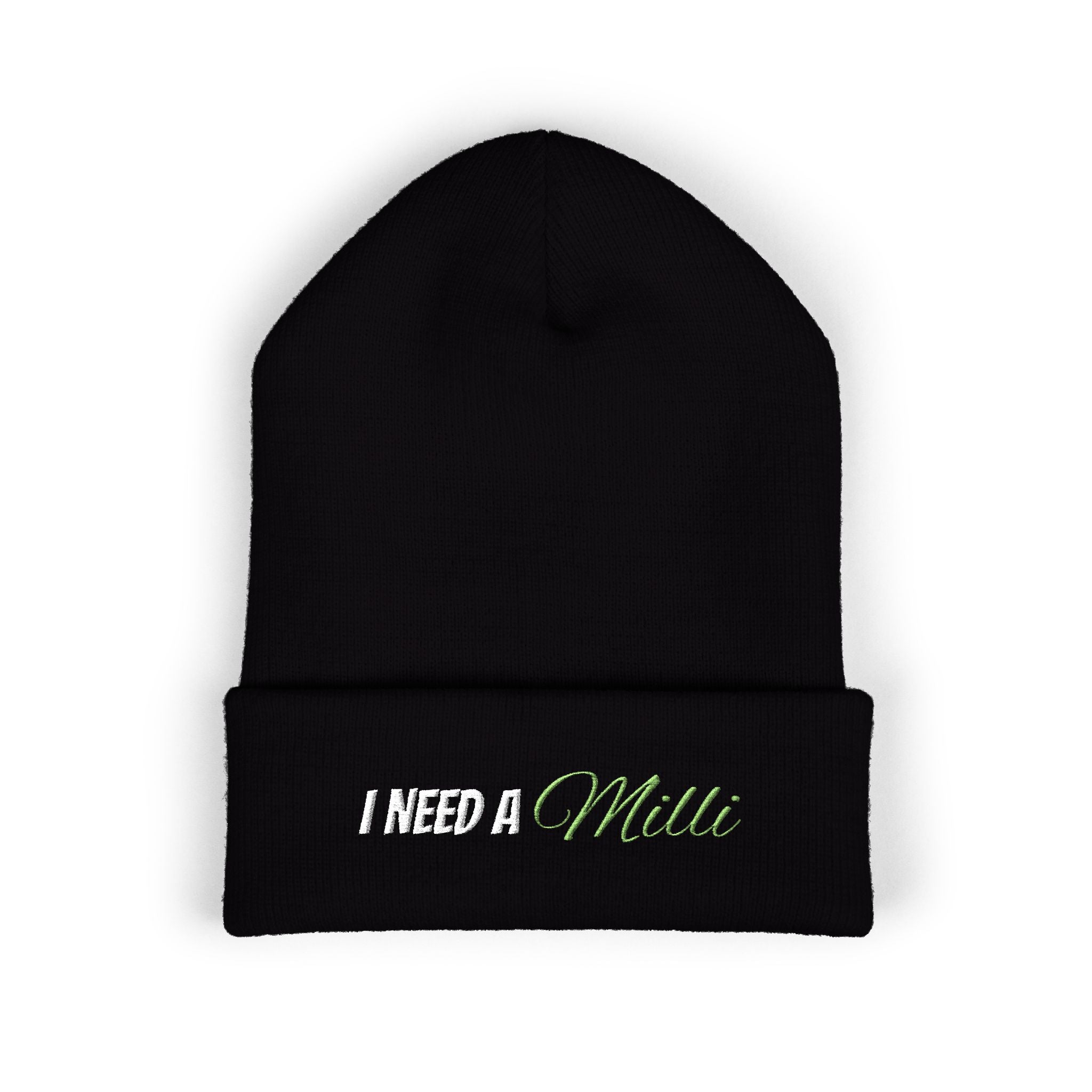 "I Need A Milli" Beanie - Black